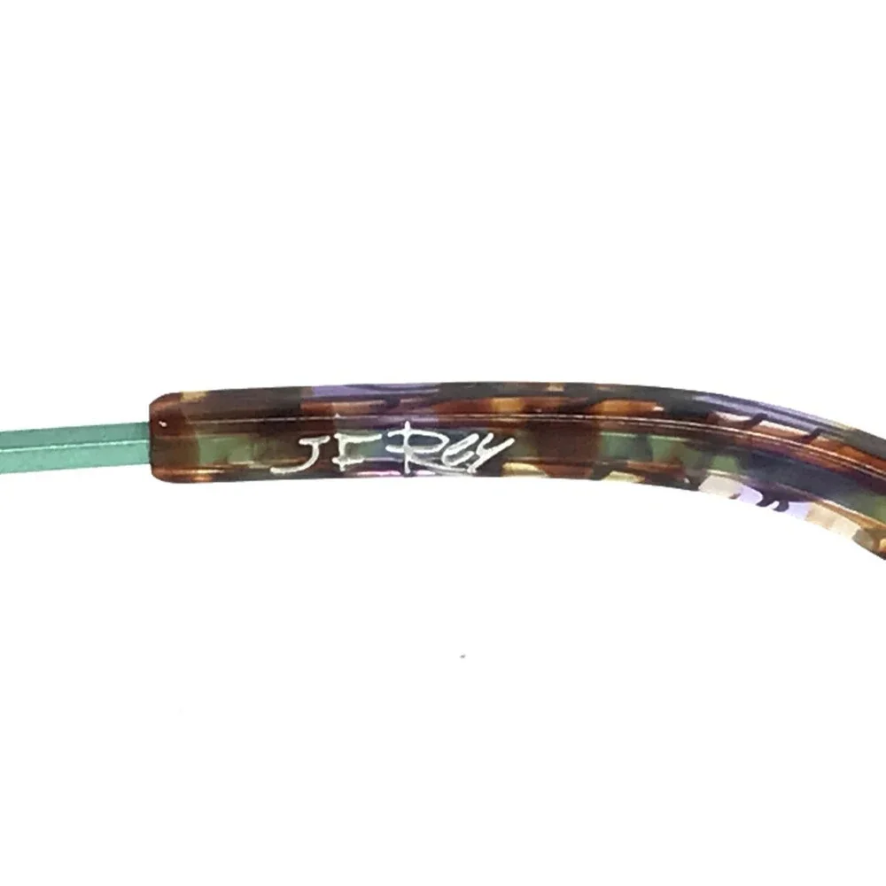 J.F. Rey Eyeglasses Frames JF2968 7040 Mint Green Bordeaux Semi Rim 50-19-143